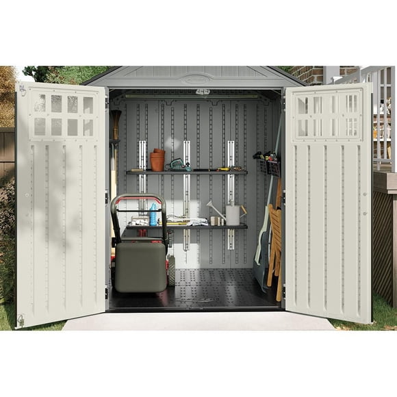Kit d’étagères pour remise en résine Suncast – 2 étagères, capacité de 50 lb chacune, 760 po², accessoire pour remise de rangementt