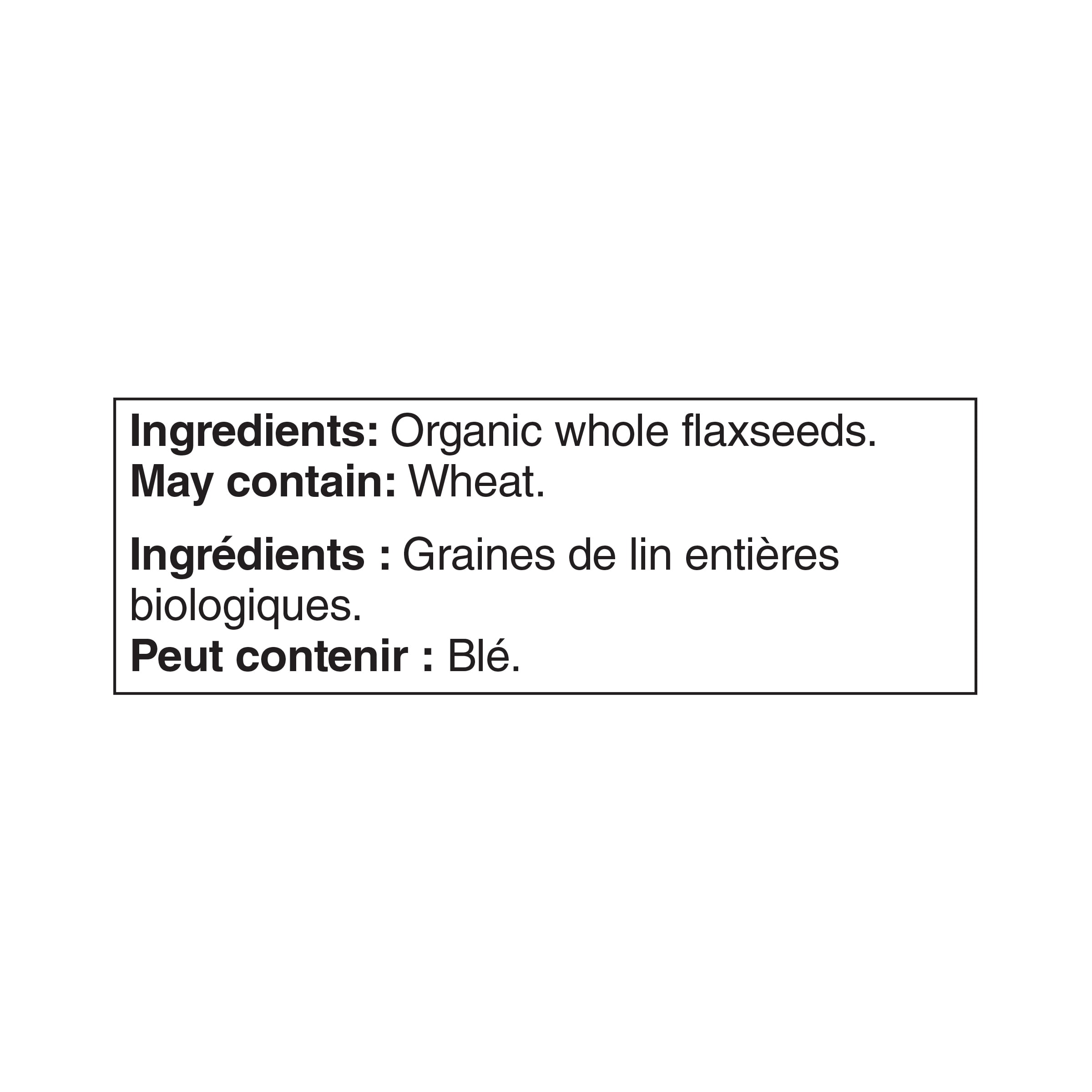 Graines de lin entières biologiques Great Value