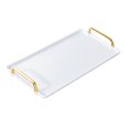 thumbnail image 2 of veasfak Serving Tray with Handle Storage Organizer Coffee Table Tea Tray Vanity Tray white large, 2 of 9