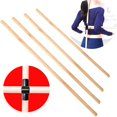 thumbnail image 2 of Bangcool 2PCS Wooden Sticks Posture Correction Exercise Sticks with Stick Buckle, 2 of 10