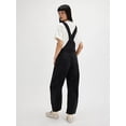 thumbnail image 4 of Womens Denim Overalls Loose Fit Leg Adjustable Strap Hip Hop Jean Jumpsuits Black XXL, 4 of 8