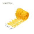 thumbnail image 2 of Uxcell 3.14 inch Wide 5 Yard Lace Ribbon Floral Pattern Yellow Embroidered Lace Trim for Sewing Making, Gift Wrapping, 2 of 5