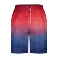 thumbnail image 3 of Plebaso Beach Shorts for Men Gradient Print Casual Shorts Drawstring Lightweight Summer Fashion Shorts, 3 of 5