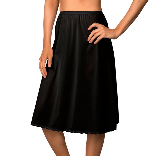 Combinaison Mi-Longue Évasée de Jour pour Femme Shadowline 4711625 25 Pouces (Noir 1X)