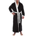 thumbnail image 1 of Men Long Hooded Bathrobe Dressing Gown Soft Nightgown Sleepwear, 1 of 2