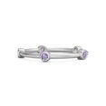 thumbnail image 2 of 925 Sterling Silver Stackable Wedding Band Amethyst Five Stone Women Wedding Ring, 2 of 3