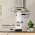 thumbnail image 4 of 30" Wall Mount Range Hood, 450 CFM Kitchen Cooking Vent Fan Hoods, 4 of 8