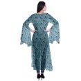 thumbnail image 4 of Moomaya Cardigan Long en Georgette de Viscose Imprimée à Manches Fendues pour Femmes, 4 of 5