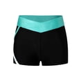 thumbnail image 1 of Hansber Shorts de Danse pour Enfants Taille Basse Élastiques Extensibles Moulants Bas de Course Shorts de Natation pour Filles Bleu Vert 10, 1 of 7