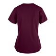 thumbnail image 1 of Heliisoer Women Short Tops Working Sleeve V-neck Uniform Solid Color Pocket Blouse, 1 of 4