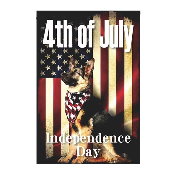 Décorations du 4 Juillet Extérieur Double Face Drapeau de Jardin USA 12 Po x 18 Po Polyester avec Manche Trou de Montage