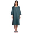 thumbnail image 2 of Moomaya Robe de Nuit d'Allaitement en Coton pour Femmes, Unie, à Col Rond, 2 of 6