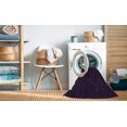 thumbnail image 2 of Ahgly Company Tapis d'Intérieur Ronds Lavables à la Machine de Style Transitionnel Violet Iris Violet, 4 Pieds Rond, 2 of 7