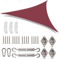 thumbnail image 1 of SNNROO 6.5x6.5x6.5 ft Triangle Sun Sail Shade with Hardware Kit - White, 1 of 8