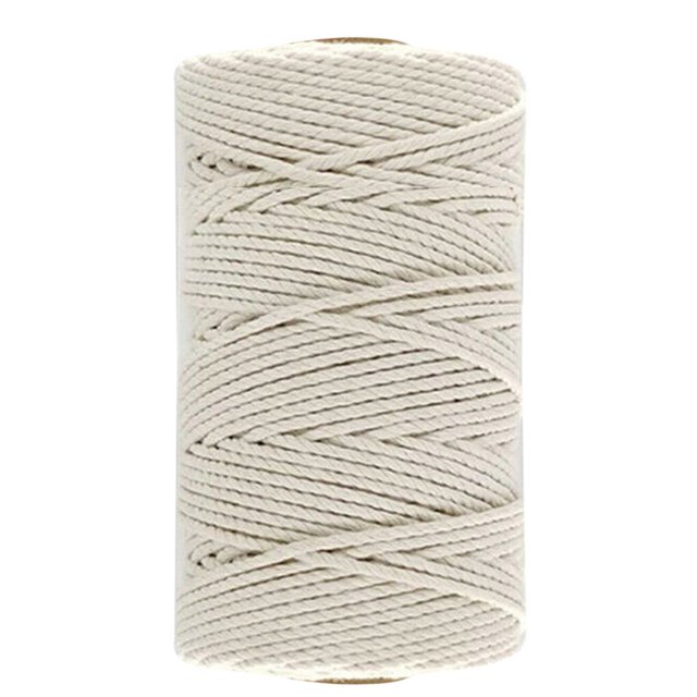tredstone 3mm 4mm 5mm 6mm Macrame Rope Twisted String Cotton Cord For Handmade Natural Beige Rope DIY Home Wedding Accessories Gift 2pcs 3mm*200M