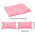 thumbnail image 3 of Birdeem Solid Color Bed Sheet Set with Pillowcases, Queen Size Friendly 98x90 Inch Sheets & 29x19 Inch Pillowcases, Wrinkle-Resistant Polyester 3-Piece, 3 of 9