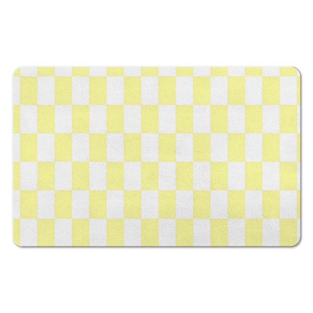 Checkered Bath Mat, Absorbent Bathroom Rugs Machine Washable Cute Small Indoor Doormat Non-Slip Bath Rugs for Shower Sink Tub, 20x32 in