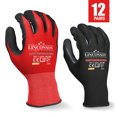 thumbnail image 1 of LINCONSON Lot de 12 Gants de Travail de Mécanicien de Construction Safety Performance Series (Grand, Noir et Rouge), 1 of 7
