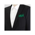 thumbnail image 4 of INSPIRE CHIC Men's Halloween Pocket Squares Pre Folded Triangles On Card Suit Handkerchief Dark Green One Size, 4 of 4