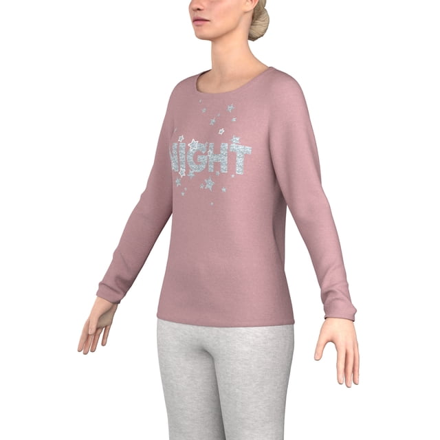 Chandail en modal à Manches Longues pour Femmes, Doux et Confortable, Mode, Col Ras du Cou, avec Imprimé Graphique
