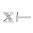 thumbnail image 1 of ACCENT DIAMOND SERIF Lettre - X - Boucles d'oreilles de charme en or blanc 14k, 1 of 3