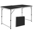 thumbnail image 1 of Folding Camping Table, Portable Camping Table, Adjustable Height Aluminum Table for Outdoor Camp, Picnic, Beach BBQ 47.24" L x 23.62" W, 1 of 8