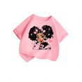 thumbnail image 3 of LUOGENLI T-Shirt pour Filles T-Shirt d'Été pour Filles à Col Rond Imprimé Dessin Animé Décontracté Ample à Manches Courtes T-Shirt Maxi Hauts Grande Taille2-4 Ans, 3 of 5