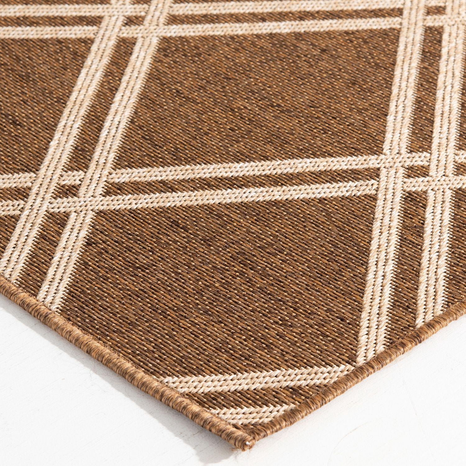 Tapis tissé beige et havane Smithleighs