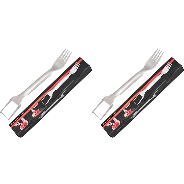"Silver Purpose Watermelon With Fork Ideal For Cutting & Serving Watermelon Ergonomic Handle Must Have For Summer Gatherings"