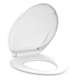 thumbnail image 1 of TROPOW Siège de Toilette Allongé avec Dégagement Rapide et Fixation Rapide, Siège de Toilette en Plastique à Fermeture Douce, Ne Se Desserre Jamais, Installation et Nettoyage Faciles, Blanc, Convient à la Plupart des Toilettes Allongées, 1 of 8