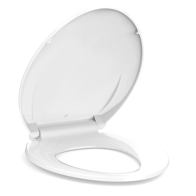 TROPOW Siège de Toilette Allongé avec Dégagement Rapide et Fixation Rapide, Doté d'Un Siège pour Enfant Intégré, d'Un Mécanisme de Fermeture en Douceur et d'Un Plastique PP Blanc de Qualité Supérieure durable. Idéal pour l'Amélioration de la Salle de Bain, Il Convient à la Plupart des Toilettes Allongées et Offre une installation, un Nettoyage et une Expérience Silencieuse et Sécuritaire.