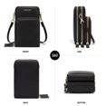 thumbnail image 2 of Small Crossbody Cell Phone Purse for Women, Mini Messenger Shoulder Handbag Wallet with Credit Card Slots,Black, 2 of 6