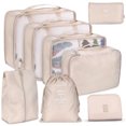 thumbnail image 1 of Amdohai Storage Bags 8PCS Set Travel Organizer Suitcase Packing Set Storage Cases Portable Luggage Organizer Clothes Shoe Tidy Pouch Bag, 1 of 7