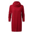 thumbnail image 4 of FVWITLYH Robe Cocktail pour Femmes, Robe de Soirée Élégante, Mode, Robe de Fête Festive avec Fente, Détail Noué, Robe Moulante, Col Châle Plissé, Rouge, TTG, 4 of 5