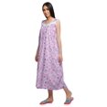 thumbnail image 4 of Moomaya Womens Lace Border Sleepwear For Ladies Button Placket Nightdress, 4 of 5