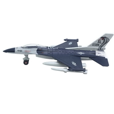 Estbridg 1/100 Fighter Aircraft F16 Jet Aircraft Alloy Model with Display Stand Model Planes Gift Pullback device Fighter model toy with Fun Lights and Sounds