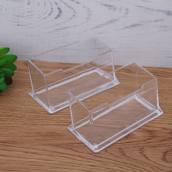 SHOWERORO 10Pcs Business Card Holder Plastic Organizer for Companies Events