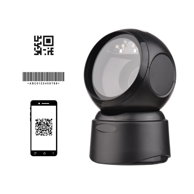 Labymos 1D 2D QR de Bureau Filaire Barcode Scanner Plate-Forme Mains Libres Lecteur de Sens Automatique USB RS232