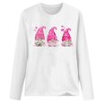 thumbnail image 3 of Fridja T-shirt à Manches Longues Col Rond Ample Imprimé Cancer du Sein pour Femmes, 3 of 3