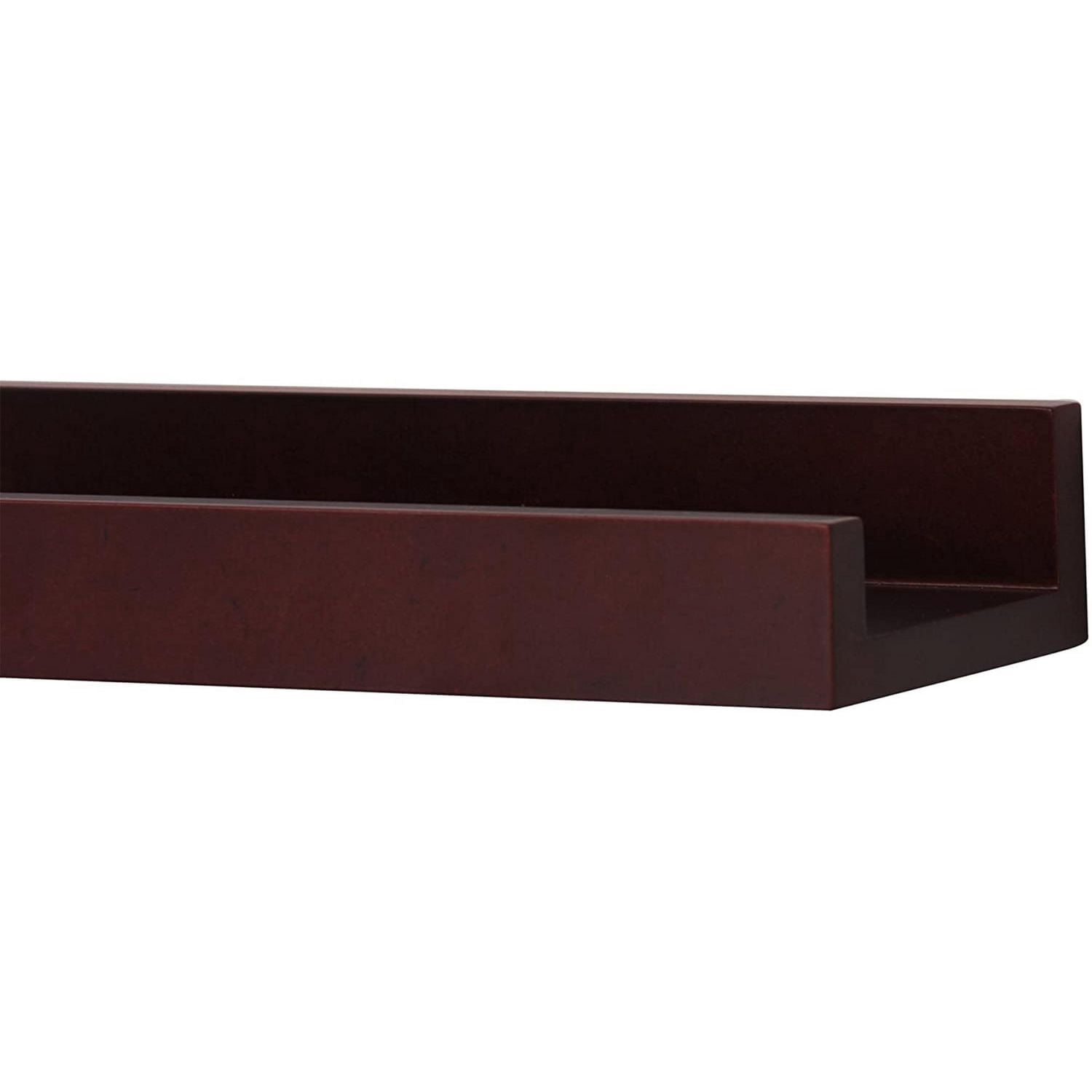 Kiera Grace Set of Two Edge Floating Photo Frame Shelfs, 44"L x 4"W x 2"H, Espresso