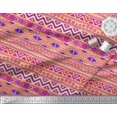 thumbnail image 2 of Soimoi Velvet Fabric Aztec Geometric Decor Fabric Printed Yard 58 Inch Wide, 2 of 3