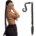 thumbnail image 4 of Long Braided Ponytail, Wig Ponytail Trendy Elegant Black  for Birthday, 4 of 7
