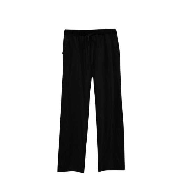 Timegard Plus Size Pants for Women Elastic Waist Drawstring Straight Leg Lounge Pants with Pockets