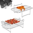 thumbnail image 4 of Pompotops Airer Fryer Rack Double Pot Accessories Oven Grill Steam Rack Airer Fryer Double Pot Clearance, 4 of 8