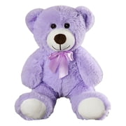 Bears Stuffed Animals Plush Toys Cute Stuffed Teddy Bear Plush Soft Bear Shaggy Bear for Baby Shower Gender Reveal Birthday Gifts,purple,35cm/13.8inch