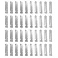 thumbnail image 1 of Unique Bargains 40Pack 3.7x20mm Metal Shoelace Tips Open Mouth Shoelace Repair Cords End Tips Silver, 1 of 6