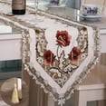 thumbnail image 1 of Chemin de Table Vintage Superposition Fait Main Brodé Floral Parfait pour Décoration de Mariage Rustique, 1 of 6
