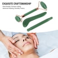 thumbnail image 4 of Outil de Massage Grattant Gua Sha, Rouleau Jadestone 3 Pcs Réduction des Plis Taches Décoloration Rouleau à Double Extrémité avec Outil de Grattage en L pour Usage Domestique Vert,Blanc, 4 of 7