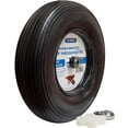 thumbnail image 1 of Hi-Run Ribbed 13 Inch Pneumatic 4.00-6 Wheelbarrow Tire 2PR Assembly with 5/8" Bushing Pre-Mounted, 1 of 5