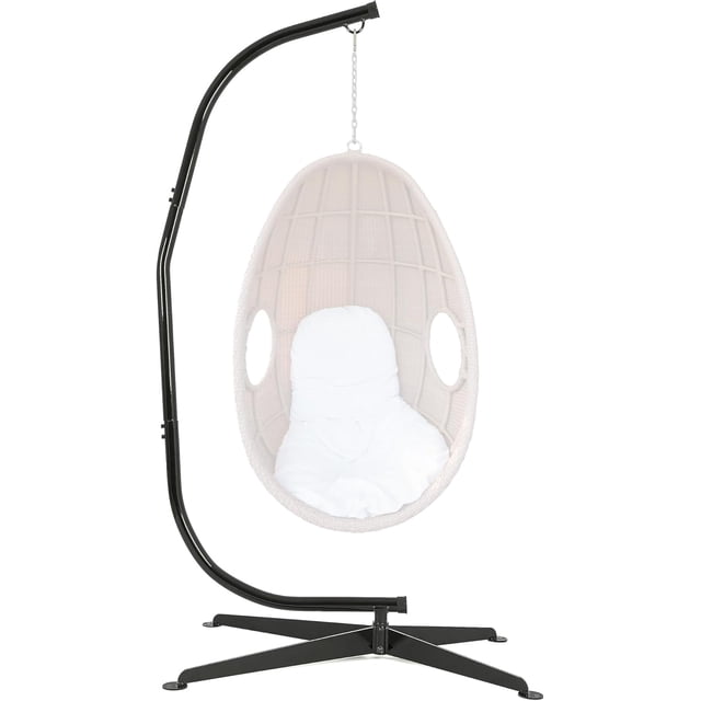 Support de Chaise Hamac en Acier Robuste C Support de Chaise pour Extérieur Intérieur Balançoire de Porche Chaise Suspendue Rotation à 360 Degrés Capacité de 330 Lb Noir (Support Seulement)